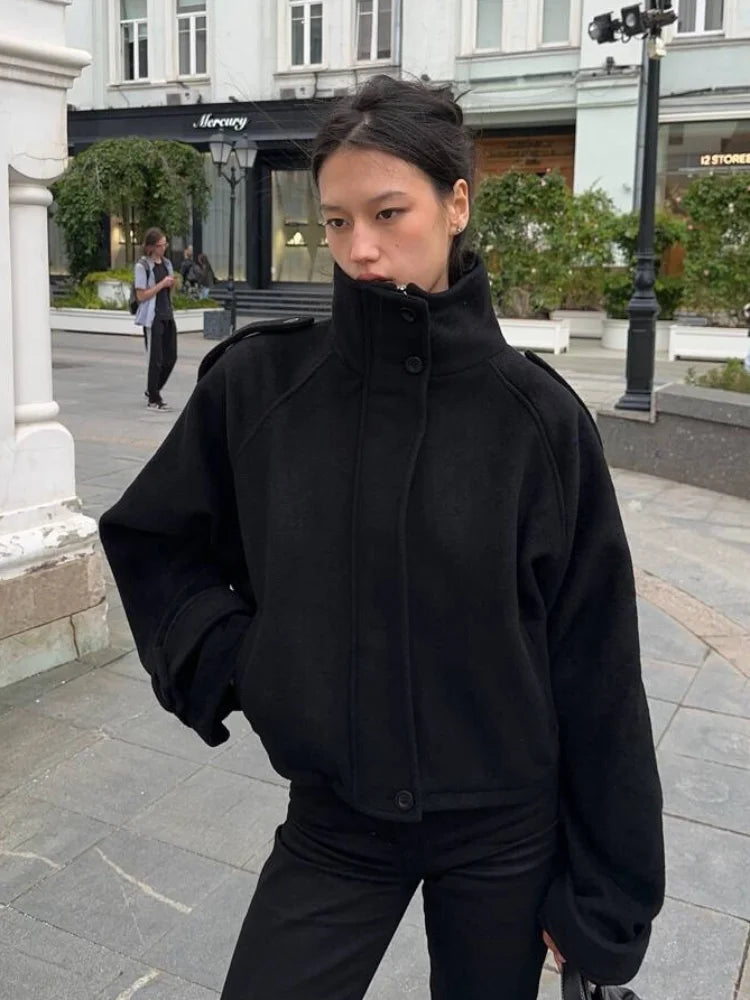 Fashion Oversize Lapel Suit Jacket Women Casual Single Button Pockets Female Coat 2025 Summer New Half Sleeve Jackets Streetwear LadyShow.Store
