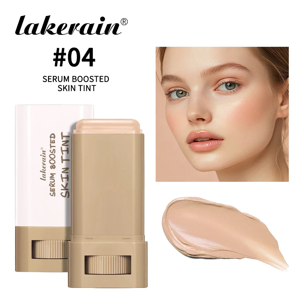 Skin Tint Foundation Stick Eraser Concealer Foundation Stick Serum Boosted Smooth Plumper Hight Coverage Travel Bronze Foundatio LadyShow.Store