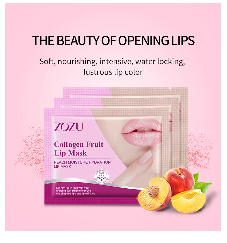 10pcs ZOZU Crystal Collagen Lip Mask Plump Lips Moisturizing Anti Wrinkles Nourishing Lip Patches Lips Plumper Skin Care Pi-Mart