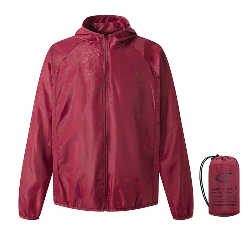 JNLN Camping Rain Jacket Men Women Waterproof Sun Protection Clothing Fishing Hunting Clothes Quick Dry Windbreaker With Pocket LadyShow.Store