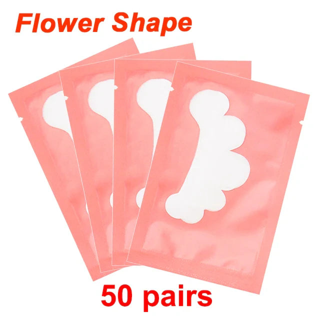 25/50/100Pairs Eye Patches Under Eyelash Pads for Building Paper Patches Lint Free Stickers for False Eyelashes LAUKISS LadyShow.Store