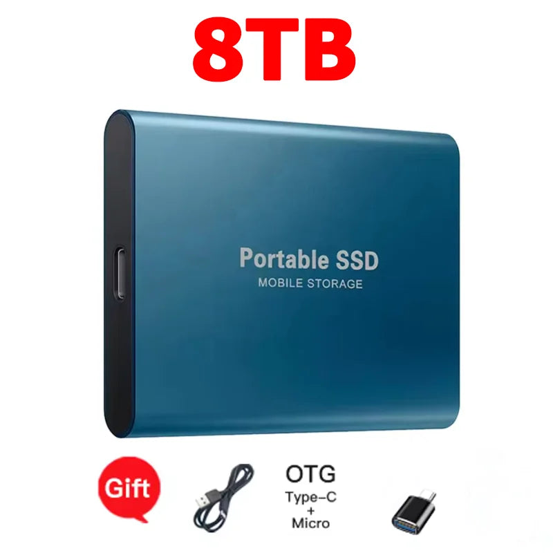Reliable Slim Storage Device Portable External SSD 1TB 4TB 16TB 128TB High Speed for Notebook Laptop Computer Pi-Mart