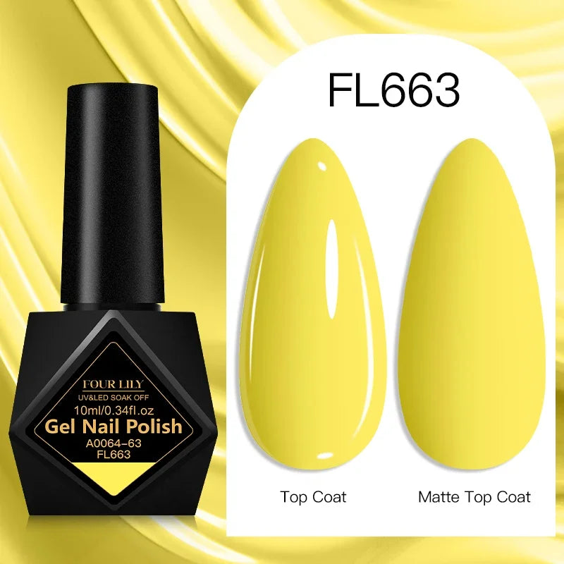 10ml Gel Nail Polish 162 Colors Nail Supplies Vernis Semi Permanent Nail Art Manicure Soak Off LED UV Gel Nail Varnishes Summer Tri Light Beauty