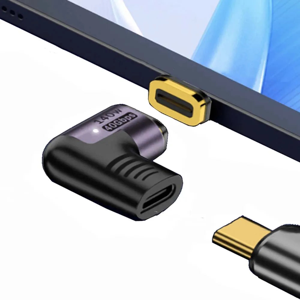 NNBILI 140W USB4.0 40Gbps Thunderbolt3 Magnetic Type-C TO USBC Fast Charge Magnet Converter Cable 8K@60Hz OTG USB Type C Adapter Pi-Mart