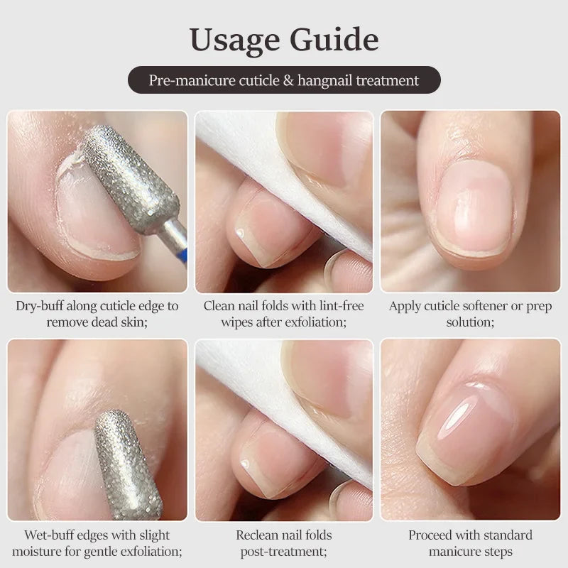 Electric Diamond Nail Drill Bit Sand Nail Files Cuticle Polishing Manicure Tool for Professional Nail Cleaning And Polishing Tri Light Beauty