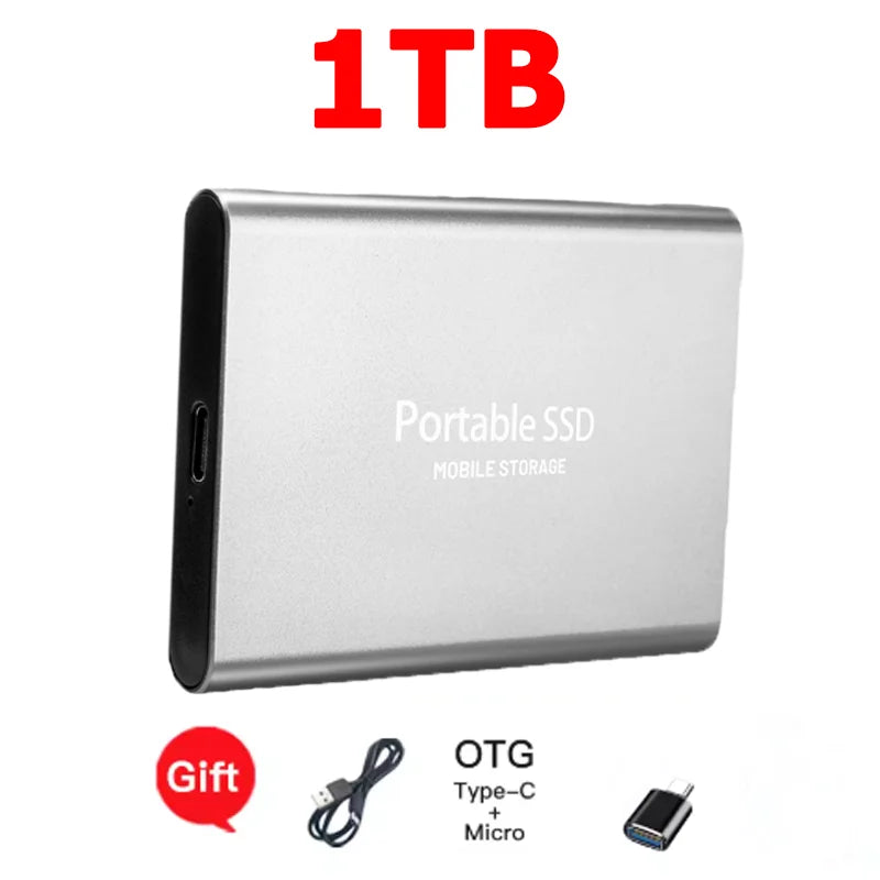 Reliable Slim Storage Device Portable External SSD 1TB 4TB 16TB 128TB High Speed for Notebook Laptop Computer Pi-Mart