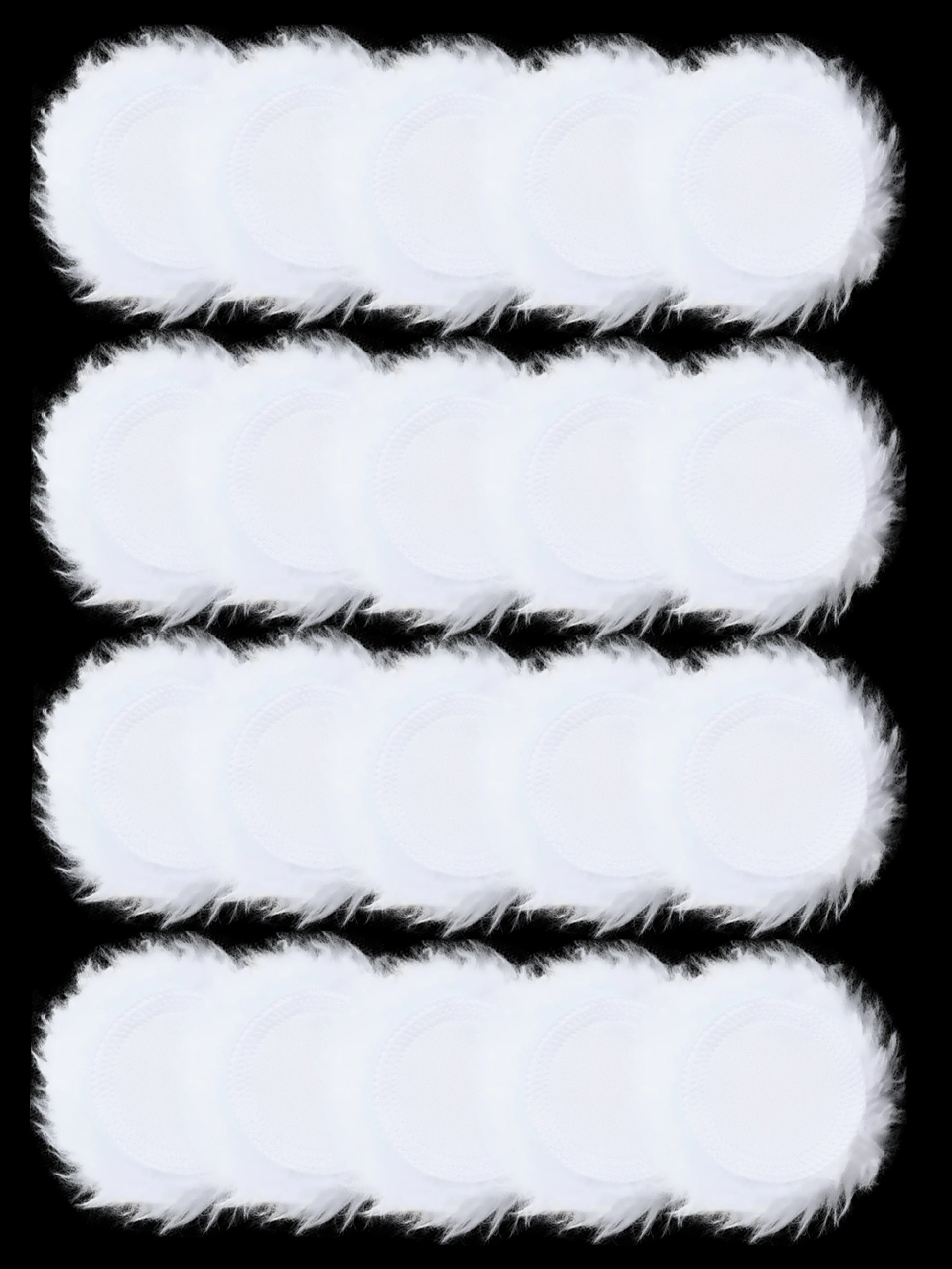 2-5-10-20Pcs Portable and Practical High-Grade White Round Powder Puff for Base and Fixing Makeup Pi-Mart