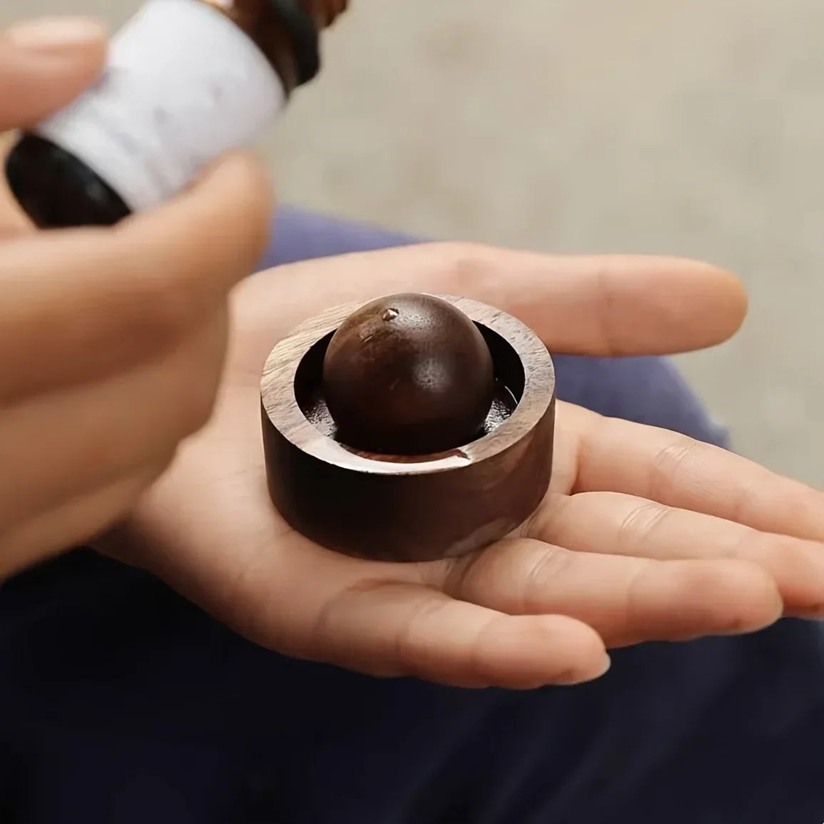 Car Wooden Essential Oil Diffusers-Spherical Design Natural Fragrance Dispersion Bedroom Decor Diffuser Car Home Room Fragrance Pi-Mart