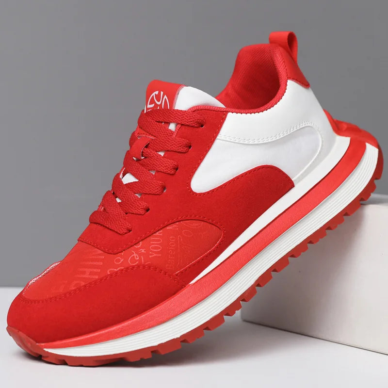 Men Shoes 2025 Spring Autumn New Fashion Comfortable Height Increase Casual Running Shoes Breathable Non Slip Platform Sneakers Pi-Mart
