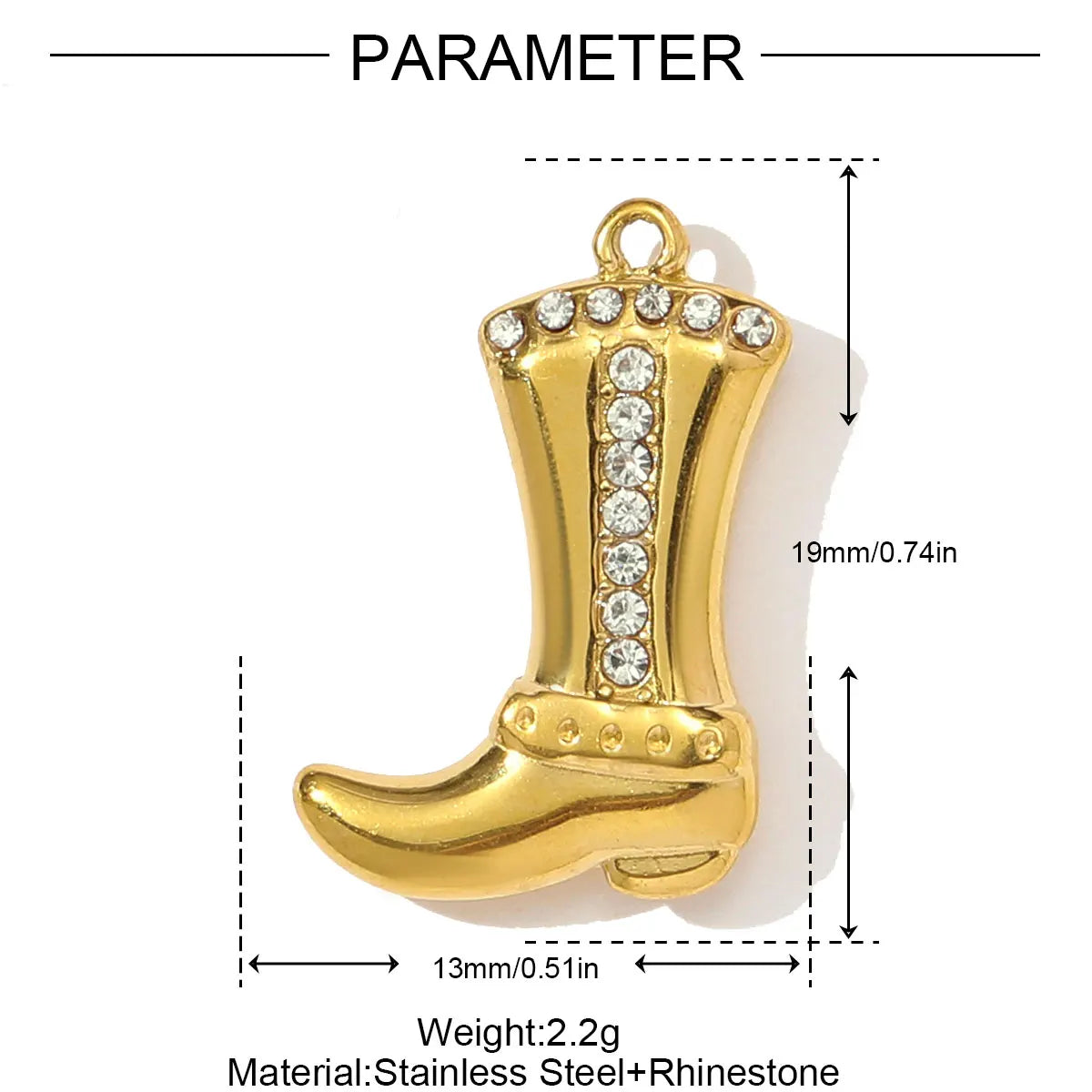 3pcs/Lot Stainless Steel 3D The Triumphal Arch Lovers Pendants Boot Heart Eye DIY Charms Women French Love Dog Dream Jewelry Pi-Mart
