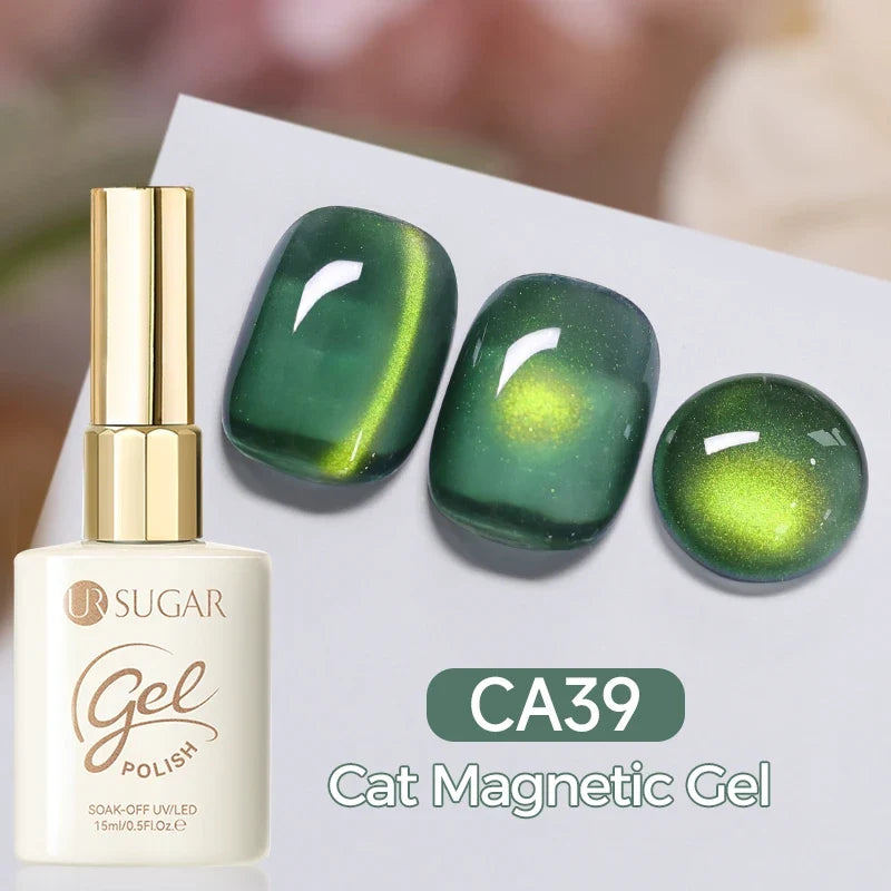 UR SUGAR 15ml Cat Magnetic Gel Nail Polish 30 Colors Semi Permanent Magnetic Gel UV/LED Soak Off Painting Vanrish Design Tri Light Beauty