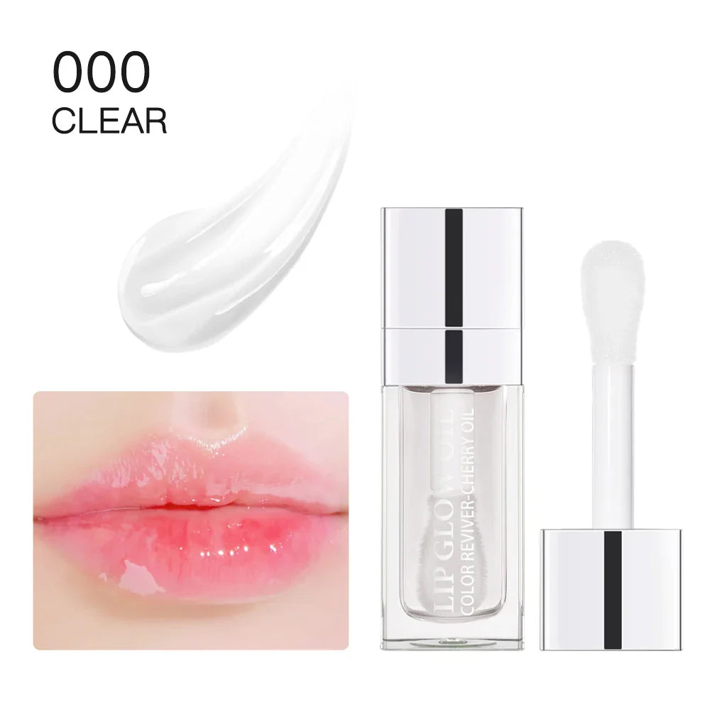 Crystal Jelly Moisturizing Lip Oil Plumping Lip Gloss Makeup Sexy Plump Lip Glow Oil Tinted Lip Plumper LadyShow.Store