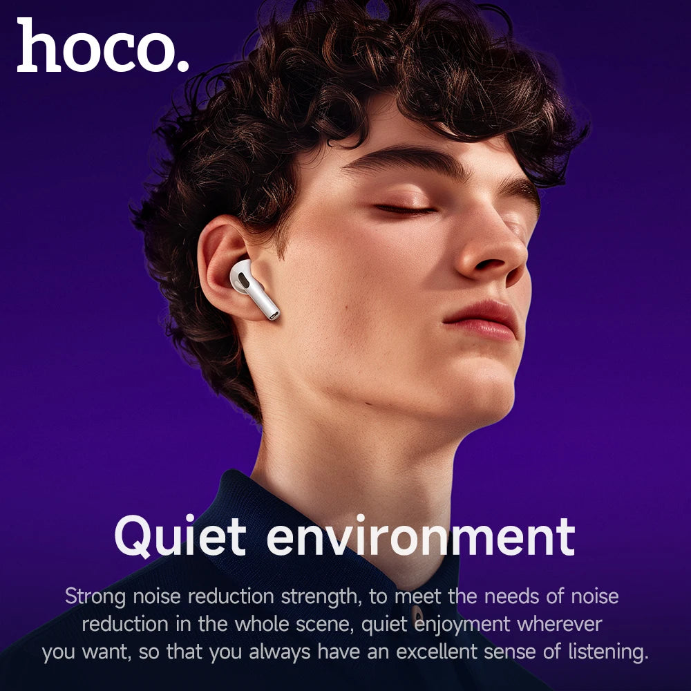 HOCO EW72 Wirelss Bluetooth 5.4 ANC Noise Reduction Earphone With LED Full Touch Smart Screen Charging Box Music Sports Earbuds Pi-Mart