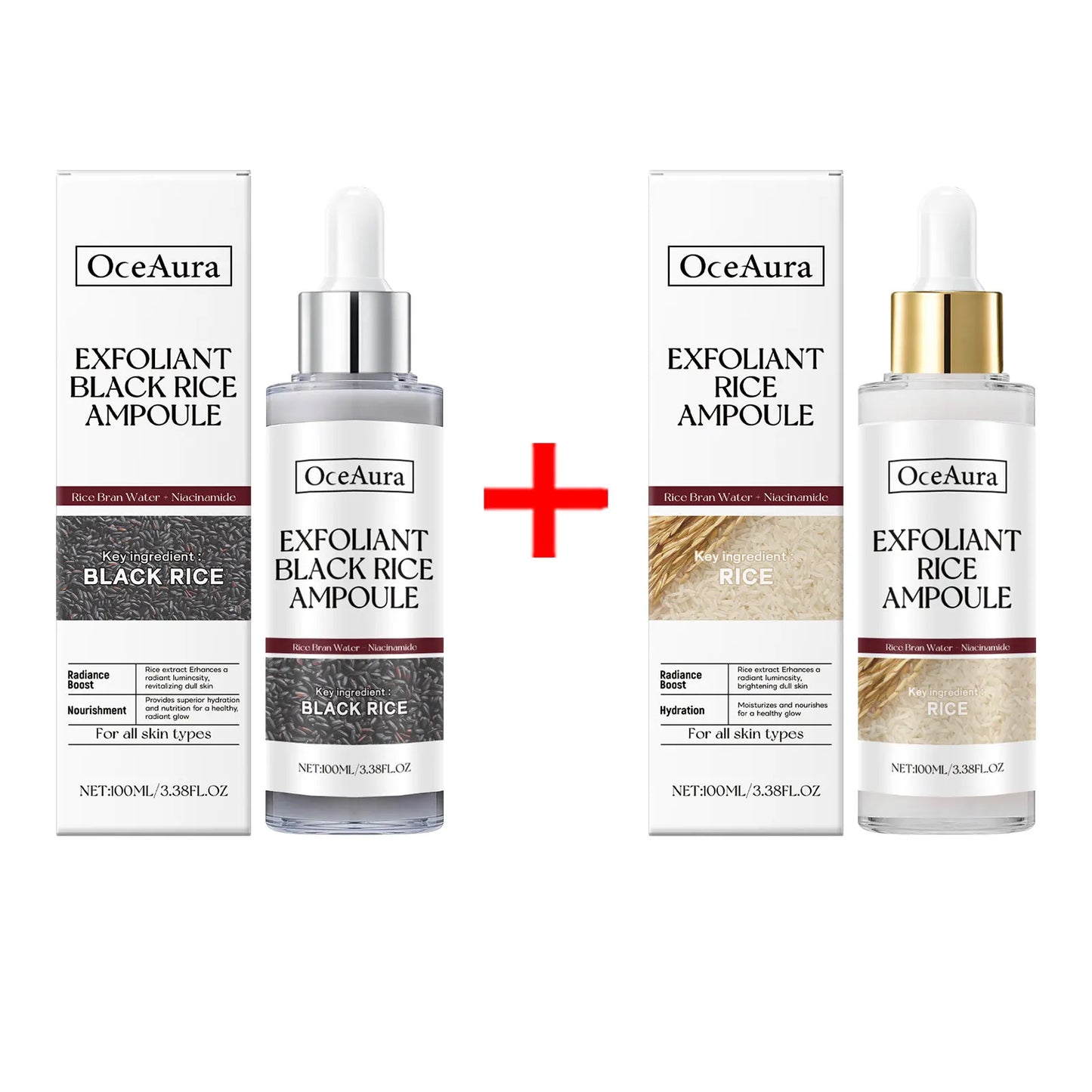 Rice Serum for Face Hydrating Brighten Skin Repair Smooth Facial Essence Gentle Exfoliation Remove Blackheads Collagen Ampoules Pi-Mart