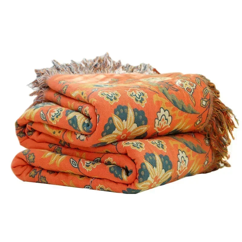 Nordic Throw Blanket For Beds Cotton Double Sided Sofa Cover Sofa Cushion Soft Blanket Leisure Bedspread Four Seasons Thin Quilt Pi-Mart