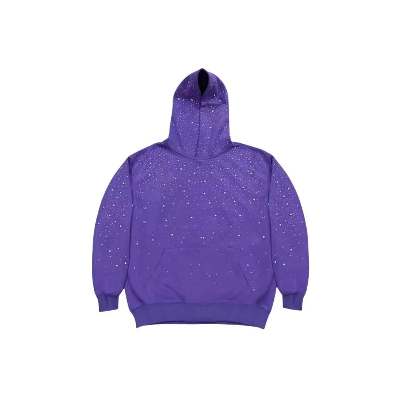 2025 Hooded Sports Pullover, Hot Stamping Diamond Couple Style Streetwear, INS Pi-Mart