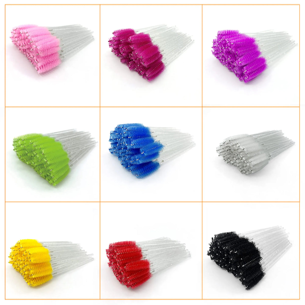 Disposable Eyelashes Brushes Crystal Diamond Handle Lash Brush Eyebrow Mascara Wands Eyelash Extension Supplies Makeup Tools Pi-Mart