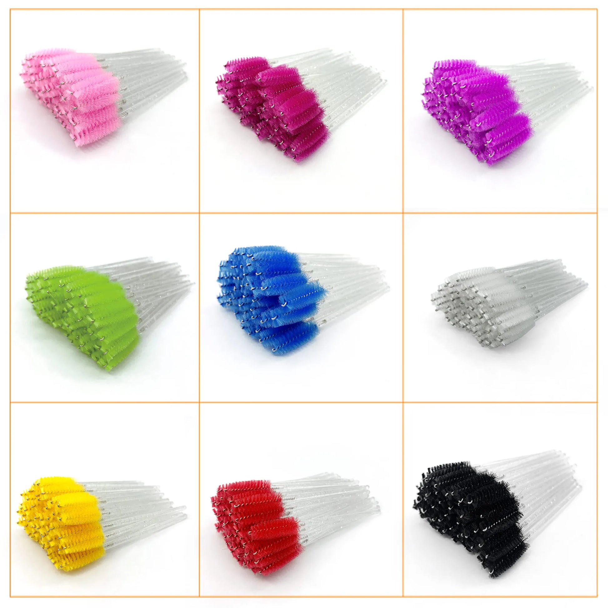 Disposable Eyelashes Brushes Crystal Diamond Handle Lash Brush Eyebrow Mascara Wands Eyelash Extension Supplies Makeup Tools Pi-Mart