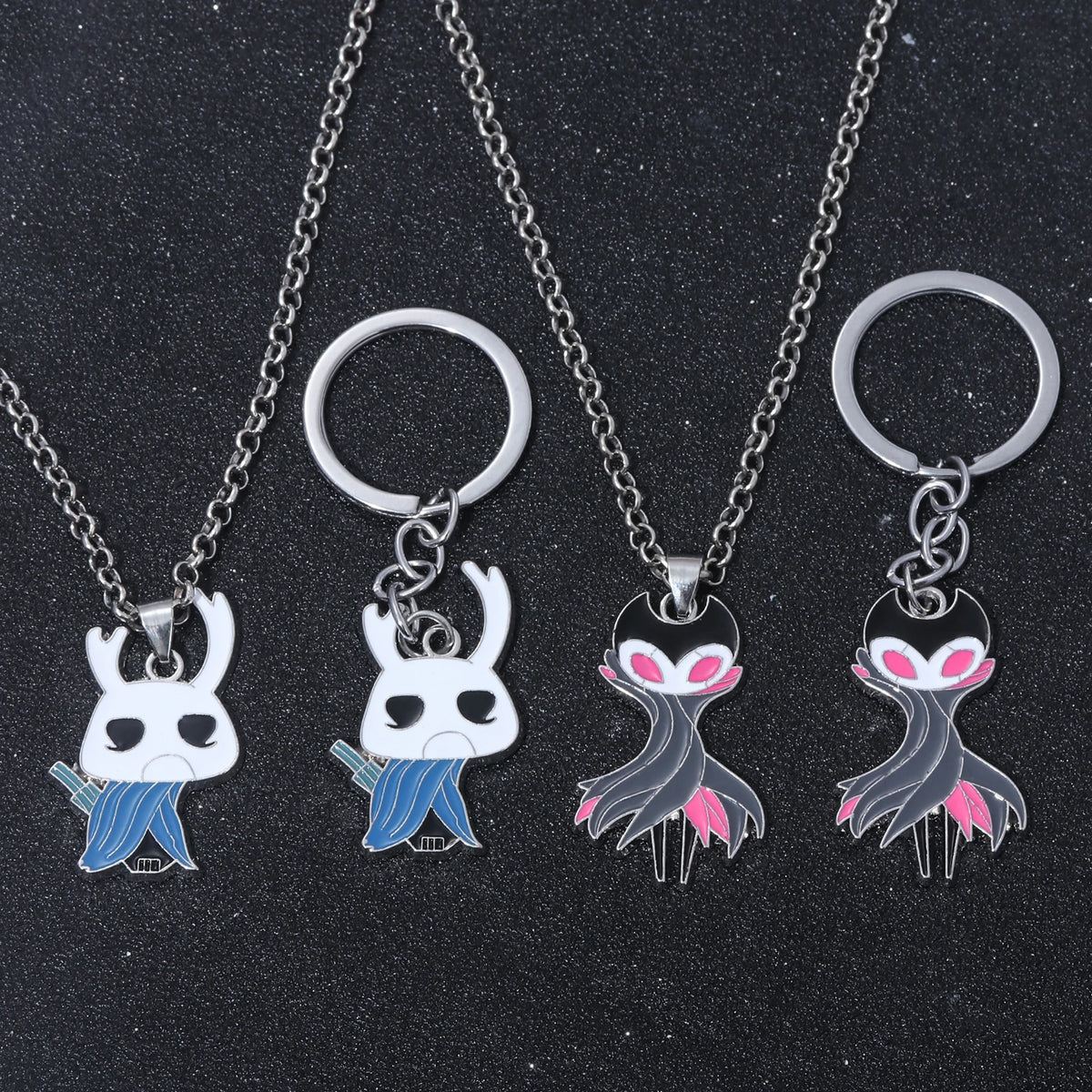 Game Hollow Knight Keychain The Grimm Theater Master Metal Keychain Pendant Game Peripheral Jewelry Unisex Keychain Pendant Pi-Mart