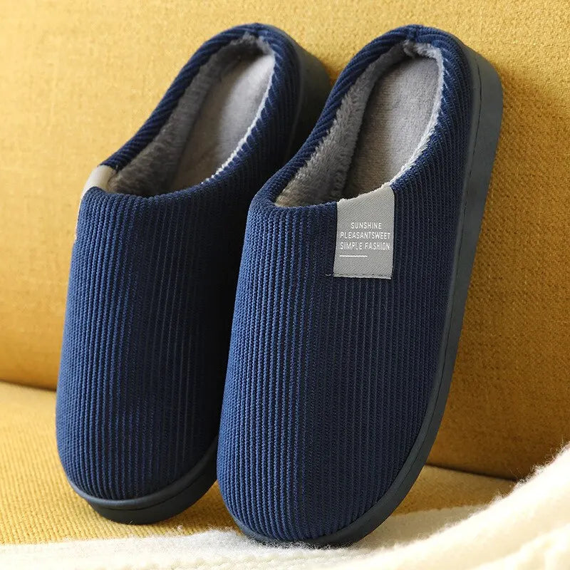Women's Men's Thick Soft Bottom Home Slippers Household Plush Slippers Anti-slip Thermal Slippers Indoor Winter LadyShow.Store