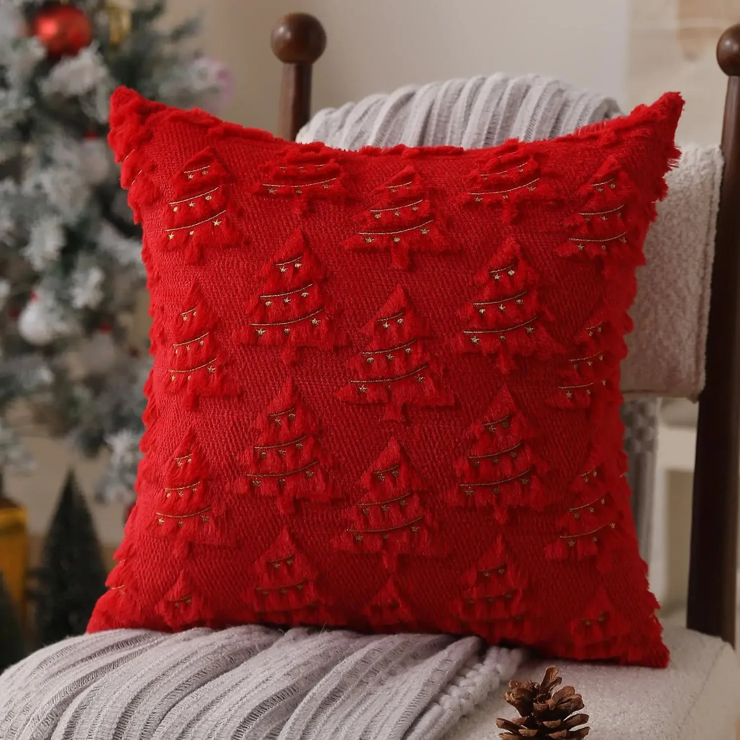 2025 New Spring Decorative Throw Pillow Covers Corduroy Boho Windmill Textured Cushion Cover 45x45CM Pillowcases Home Decor Pi-Mart