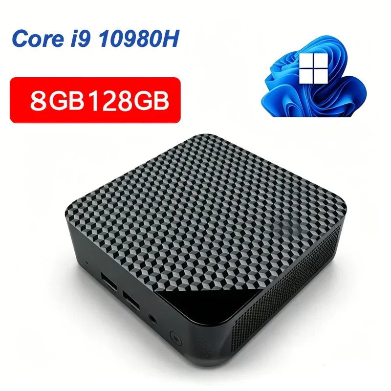 Compact Mini Gaming PC Intel i9 10980HK 16GB 32GB RAM 1TB 2TB SSD 4K HD Home Office Desktop Device Pi-Mart