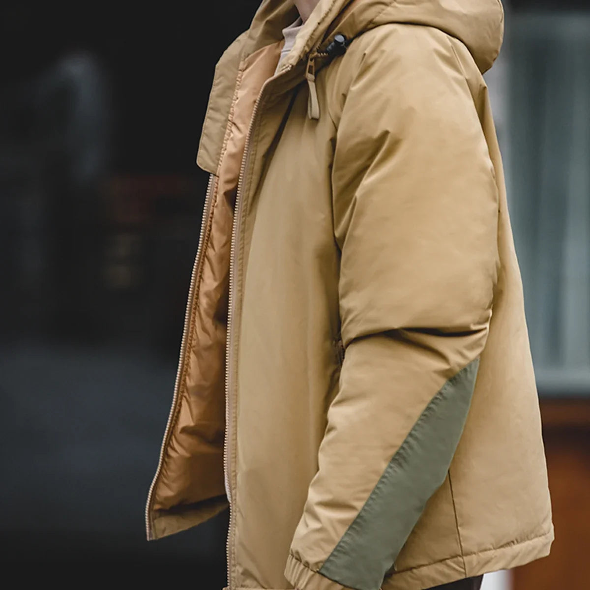 Maden Casual 90% White Duck Down Hooded Jacket Outdoor Windproof Warm Puffer Jacket Thickened Winter Coat for Men's Winter LadyShow.Store