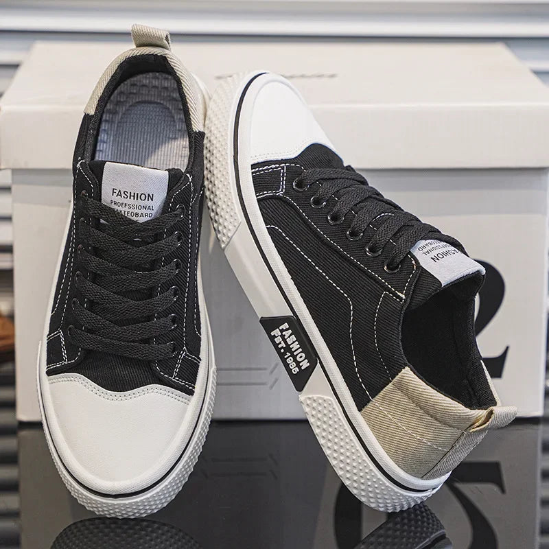 2026 New Summer Men's Breathable Versatile Skateboarding Shoes Men's Soft Bottom Casual Sports Trend Fashion Canvas Shoes 48size Pi-Mart