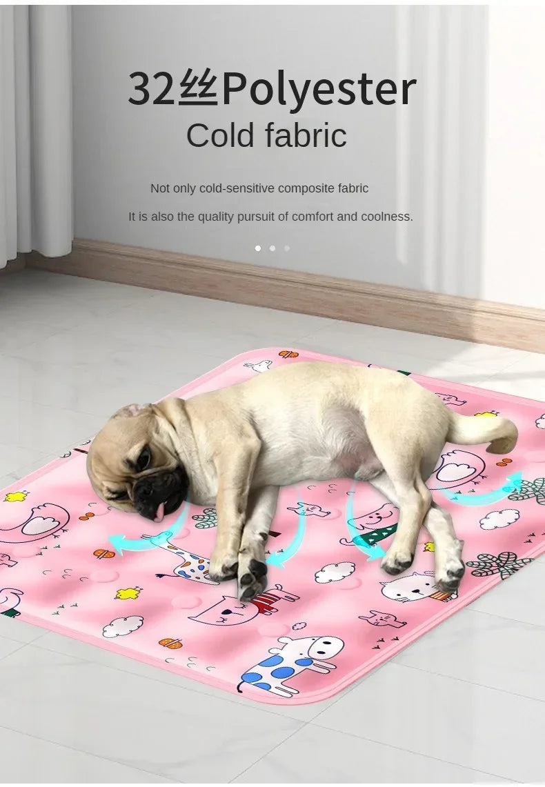 Large Pet Cooling Mat for Summer Heat Relief Reusable Breathable Gel Freeze Panel for Dogs Cats Indoor Outdoor Crate Bed Pi-Mart