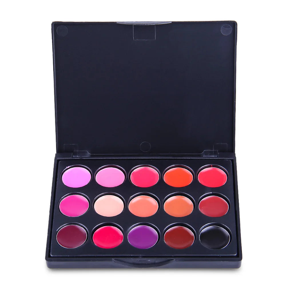 POPFEEL15 Colors Lipstick Palette Set Long Lasting Lip Gloss Korean Cosmetics Women Lip Tint Cheap and Small Beauty Lip Stain Pi-Mart