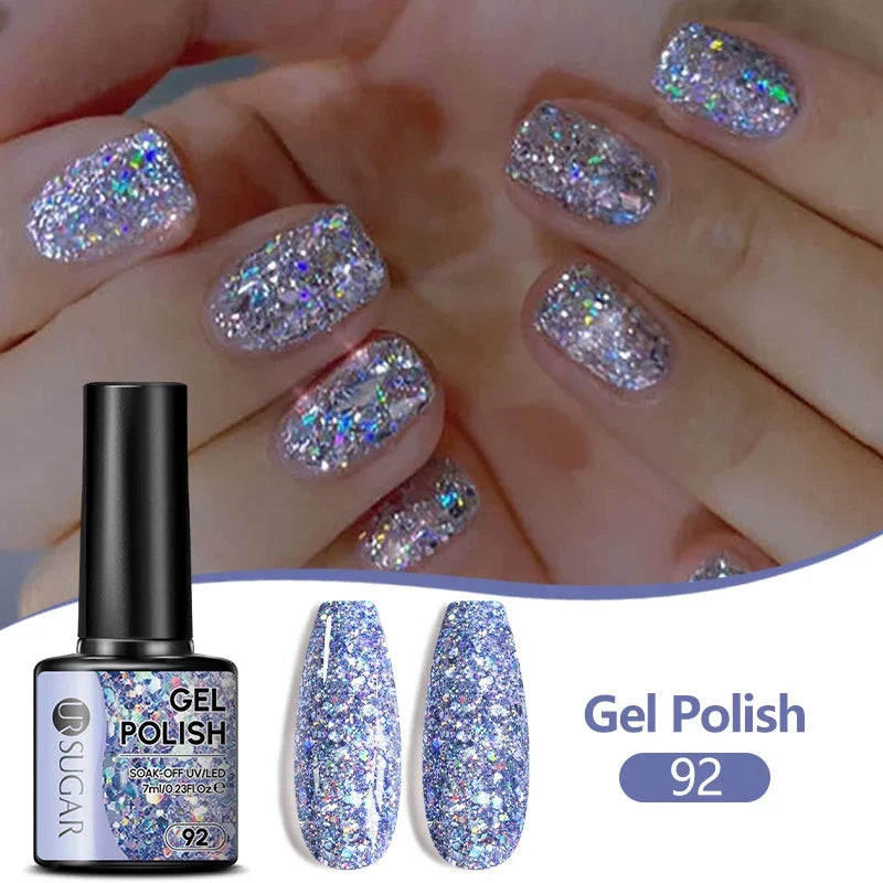 UR SUGAR 7ML Nail Gel Fresh Macaron 107 Colors All For Manicure Semi Permanent Soak Off LED UV Long-Lasting Nail Art Varnish Tri Light Beauty