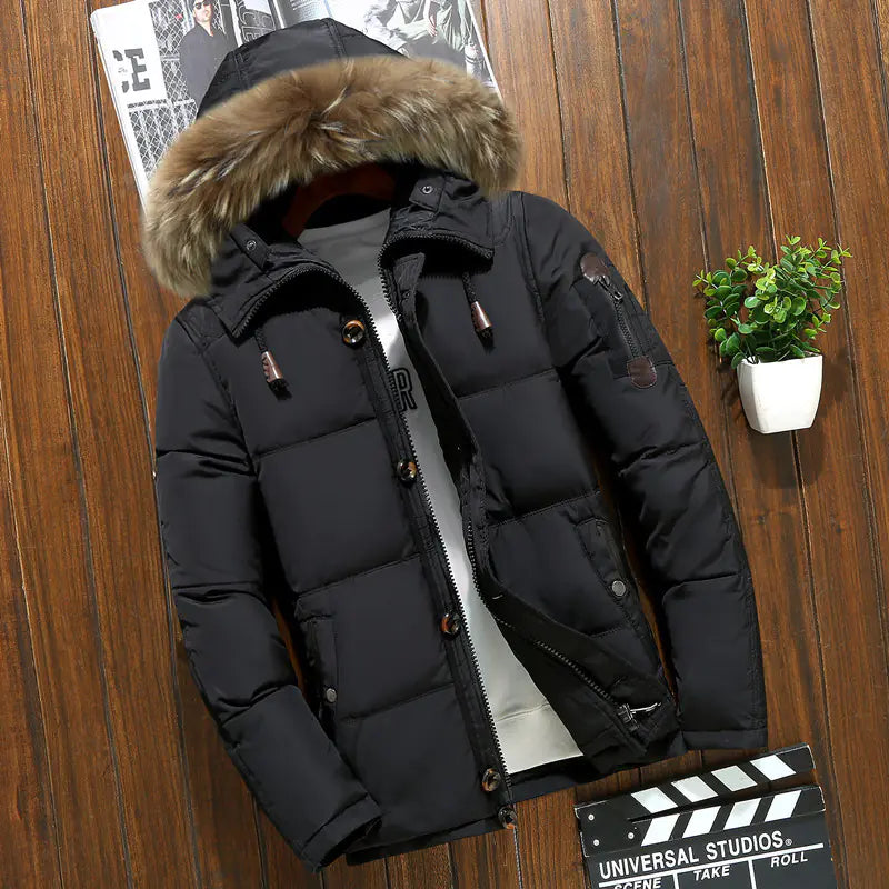 Short Solid Color Thick Down Jacket