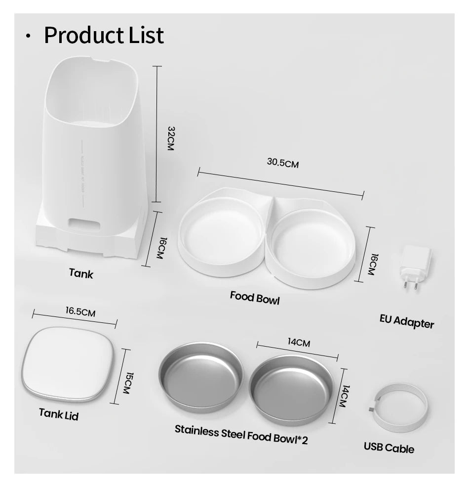 ROJECO Automatic Cat Feeder Pet Smart Cat Food Kibble Dispenser Remote Control Auto WiFi Double Feeder For Cats Dog Accessories Pi-Mart