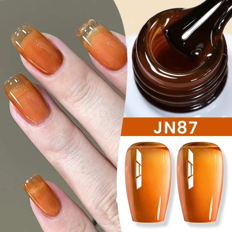 BORN PRETTY 83 Colors 10ml Jelly Nude Gel Nail Polish Autumn Amber Semi Transparent Manicure Soak off UV LED Nails Gel Varnish Tri Light Beauty