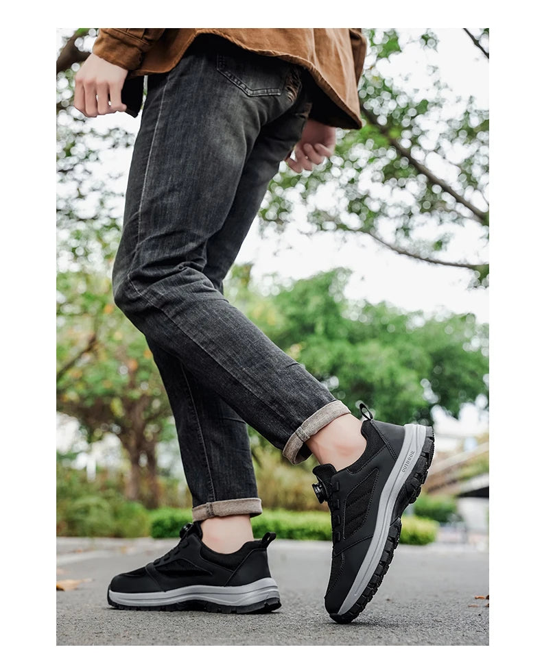 Men'S Spring And Autumn Sports Shoes Rotating Buckle Comfortable And Non Slip Hiking Sports Shoes Plus Size Men'S Shoes 39-48 Pi-Mart