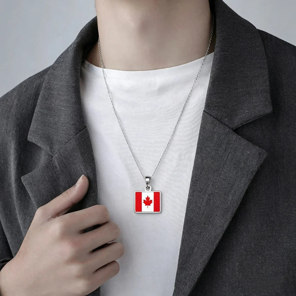 10mm Country Flag Charms Pendant Necklace Bracelet Keychain Bagchain Stainless Steel  Jewelry A Commemorative Gift For A Friend Pi-Mart
