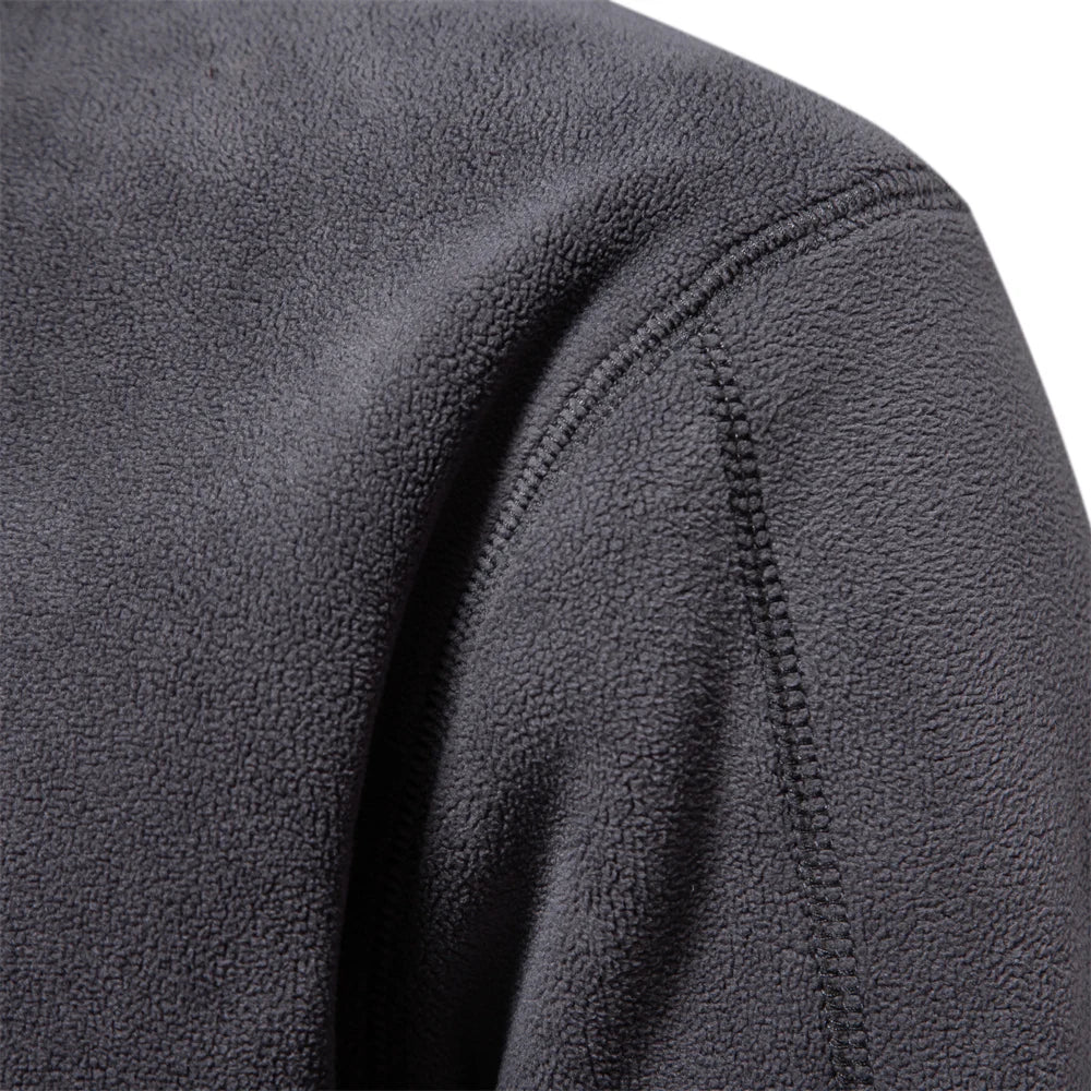 AIOPESON Brand Quality Thicken Warm Fleece Jacket for Men Zipper Neck Pullover Men's Sweatshirt Soft Shell Mens Jacket Pi-Mart