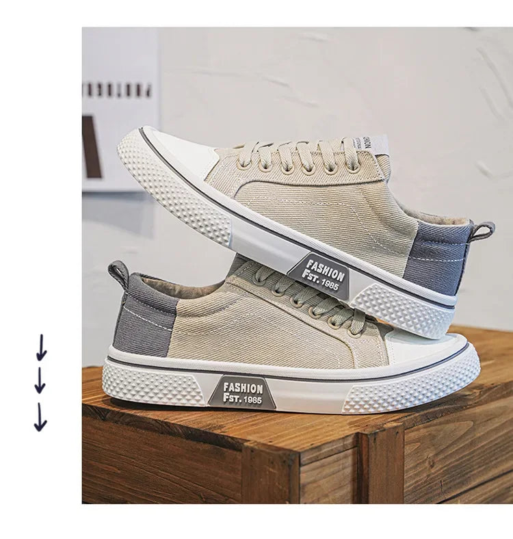 2026 New Summer Men's Breathable Versatile Skateboarding Shoes Men's Soft Bottom Casual Sports Trend Fashion Canvas Shoes 48size Pi-Mart