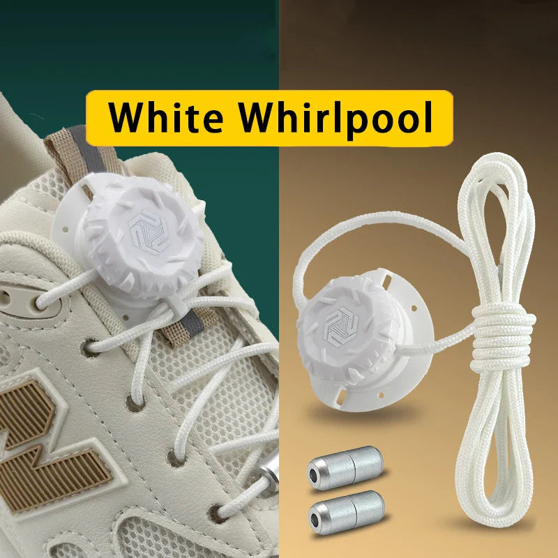 Fashion Swivel Buckle Laces Automatic Shoelace Without ties Kids Adult Sneakers No Tie Shoe laces Shoe accessories 1Pair/2Pair LadyShow.Store