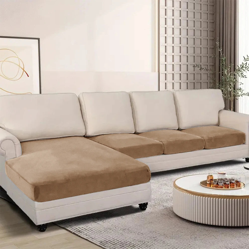 Super Soft Velvet Sofa Cover for Living Room Stretchy Washable Furniture Protector Luxury Universal Sofa Seat Cushion Cover Home Pi-Mart