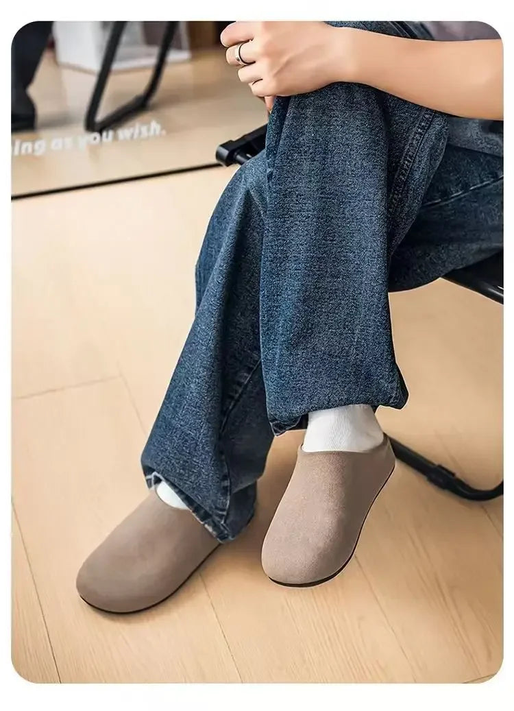 Unisex Closed Toe Mule Slippers Spring Autumn Slip On Soft Sole Casual Shoes for Outdoor Office Home Pi-Mart