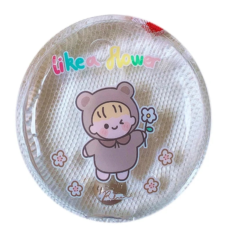 Winter Reusable Mini Round Hand Body Warmer Cute Cartoon Pattern Gel Liquid Heat Packs Portable Instant Self Heating Bag
