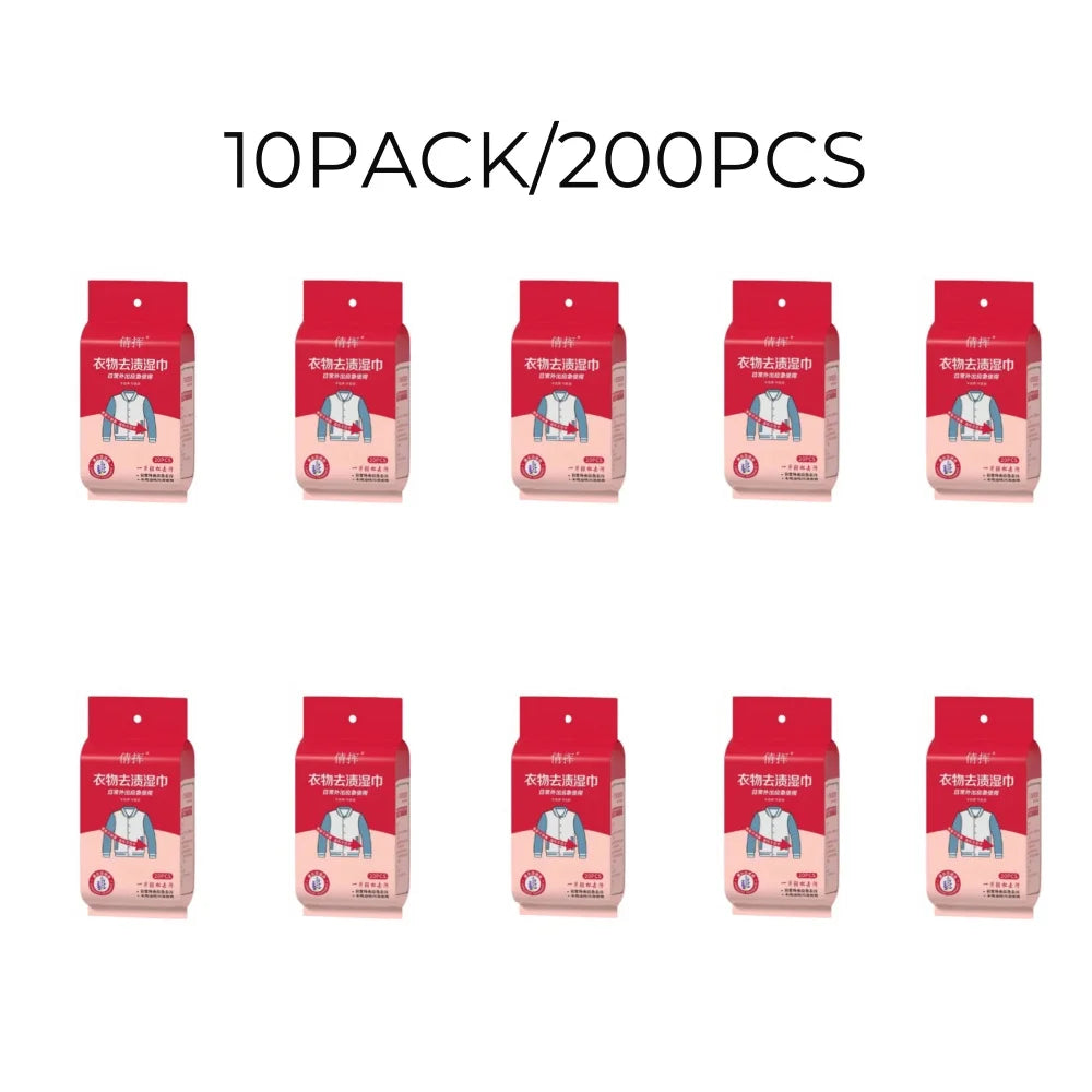 Disposable Clothing Stain Removal Wet Wipes Multi Functional Non Washing For Down Cotton Leather Jacket Stain Removing Wet Wipes LadyShow.Store