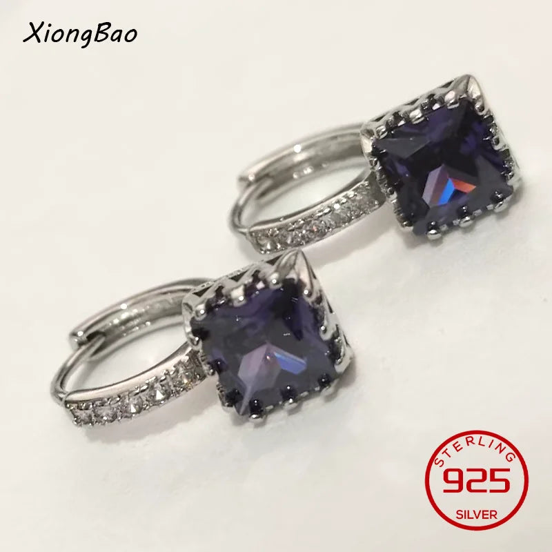 925 Sterling Silver Earrings New Women Elegant Temperament Sterling Anniversary Gift Fashion Jewelry Accessories Geometric Ears Pi-Mart