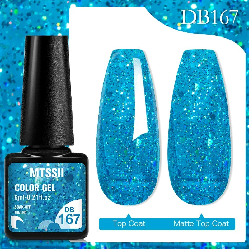 Mtssii 6ML Chocolate Color Gel Nail Polish Brown Semi Permanent UV Gel Autumn Winter Popular Soak Off Nail Art Gel Varnishes Tri Light Beauty