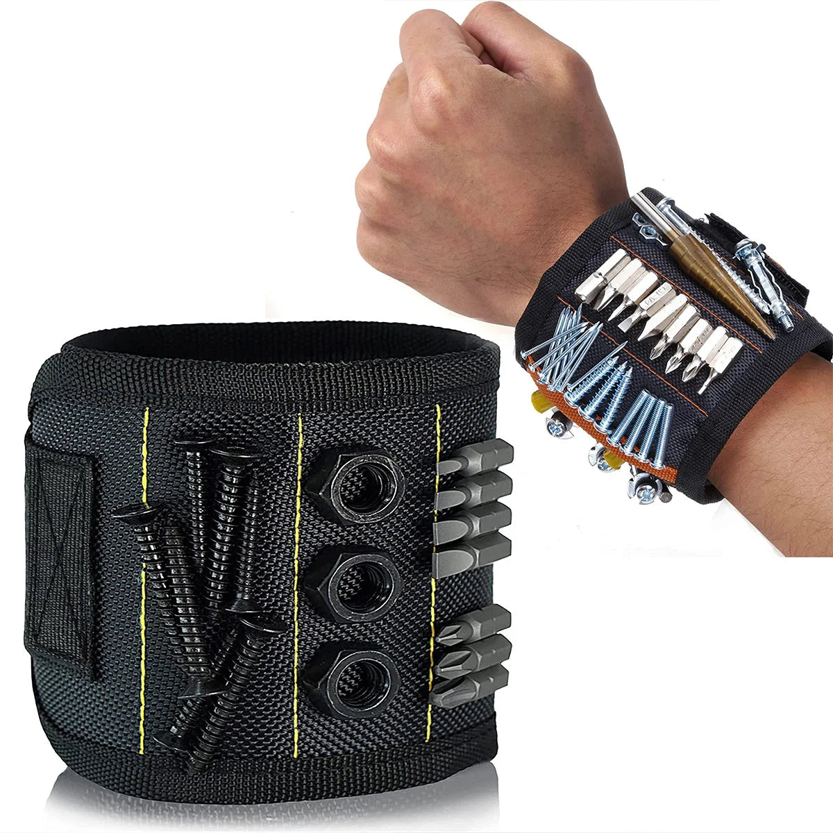 Magnetic Wristband for Holding Screws,Nails，Drilling Bits,Wrist Tool Holder Belts with Strong Magnets,Cool Gadgets for Men, wome Pi-Mart