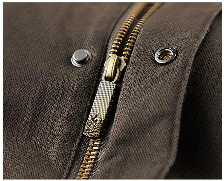 New Fashion Men Hooded Fleece Warm Down Jackets Casual Fit Coats Quality Male Cotton Multi-pockets Cargo Jackets Tooling Coats 4 Pi-Mart