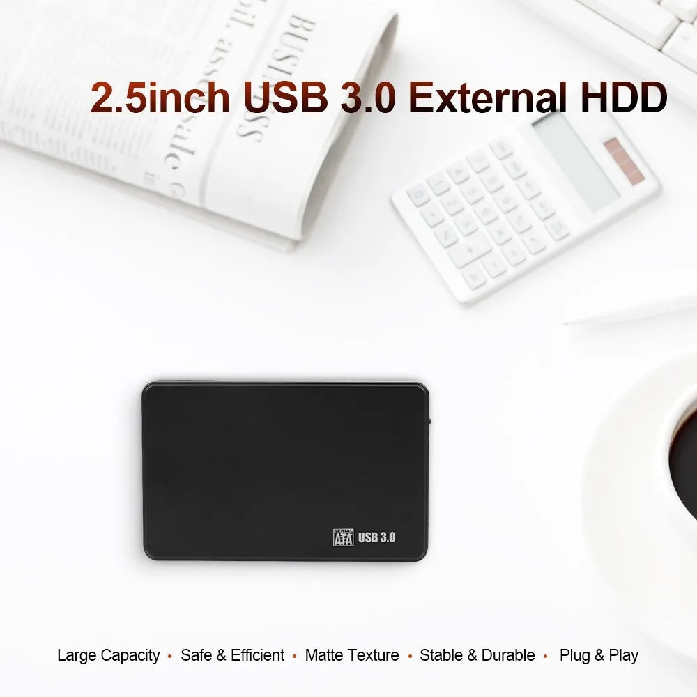 USB 3.0 HDD Enclosure 2.5" SATA HDD SSD External Hard Drive Case 5Gbps High Speed External Hard Drive Disk Box for PC Laptop PS5 Pi-Mart