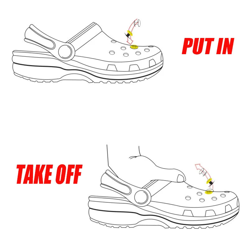 New Pearls Bowknot Shoes Charm Set 2026 Punk Heart Flowers DIY Shoe Accessories Ballet Style Silver Detachable Shoe Buckle Decor Pi-Mart