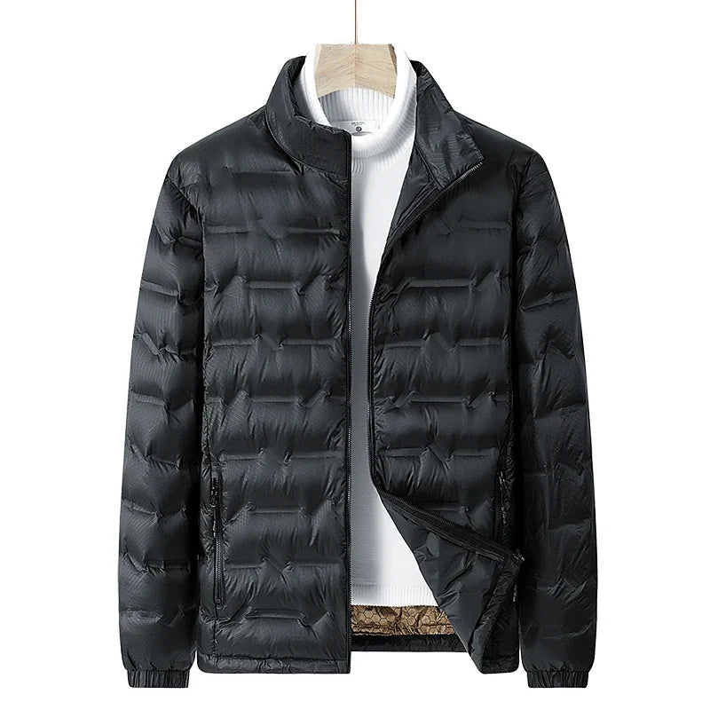 Men Winter New Down Jacket Men Hooded Waterproof Windproof Puffer Jacket Detachable Hat Coat Casual Lightweight Down Jacket Male LadyShow.Store